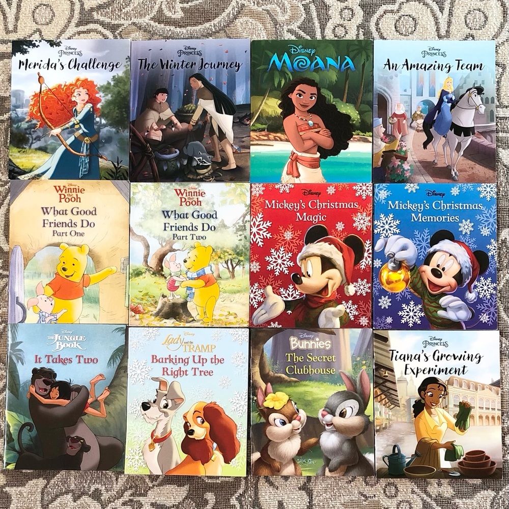 Disney & Disney Princess: 12 Enchanting My Little Library Miniature Story Books